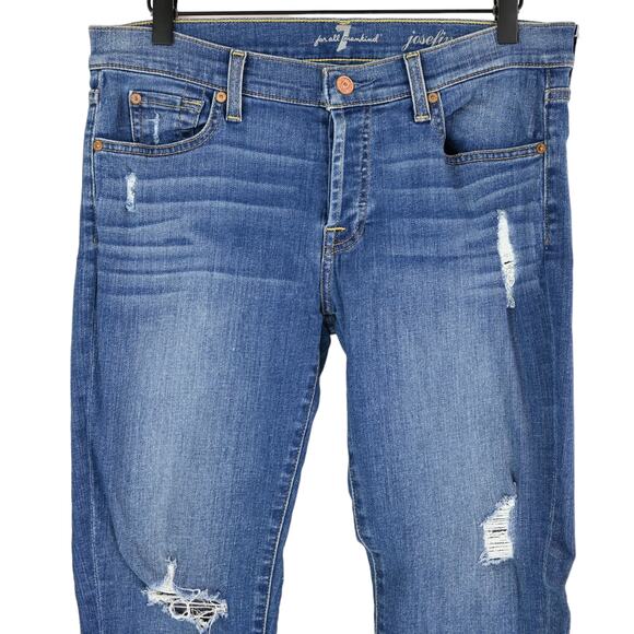7 For All Mankind “Josefina” Jeans, Distressed - Picture 2 of 10